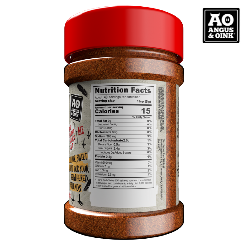 Angus & Oink | Feather Duster Rub | Sweet & Smokey Seasoning | Perfect for Chicken Wings & Pork | 200g