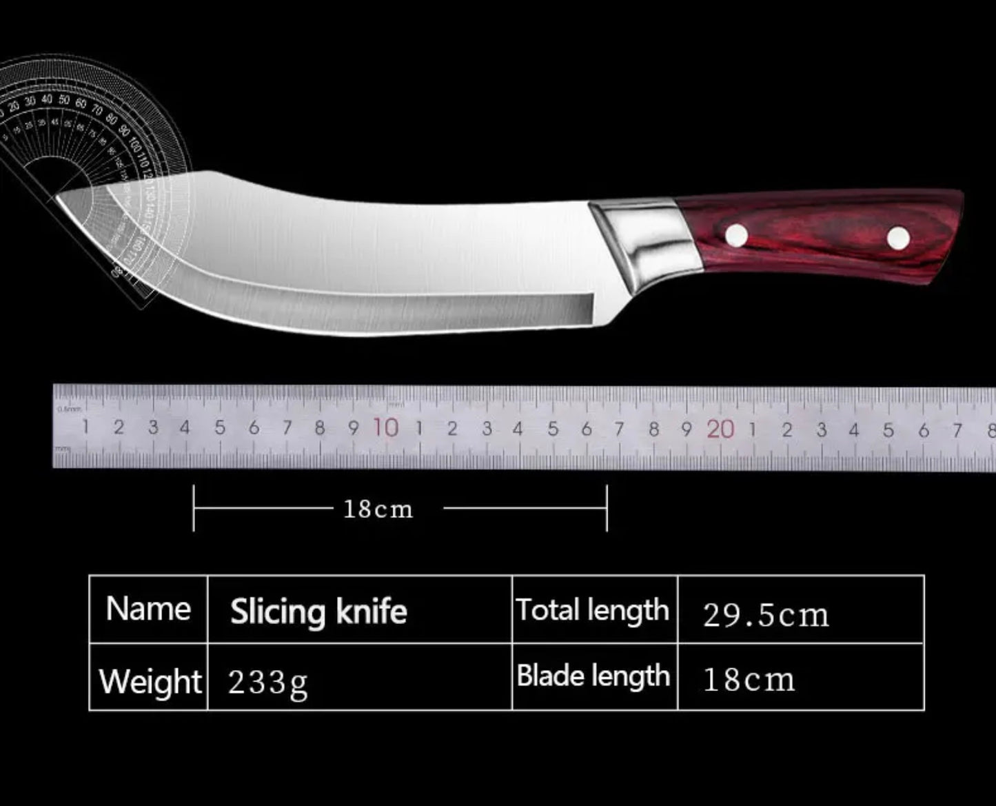 Precision Stainless Steel Slicing Knife with Protective Sleeve (7”)