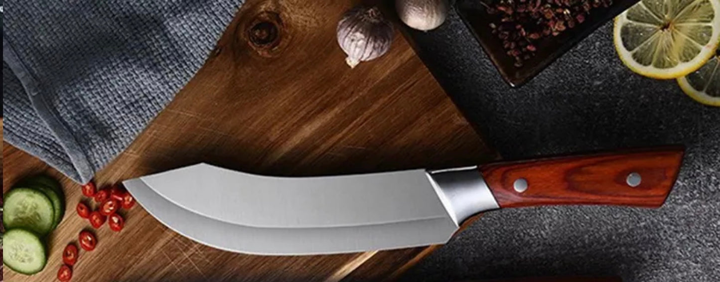 Precision Stainless Steel Slicing Knife with Protective Sleeve (7”)