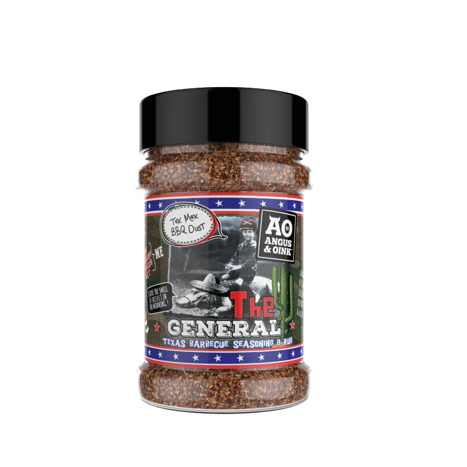 Angus & Oink | The General Tex Mex BBQ Seasoning | Authentic Deep Southern Flavour | Perfect for Beef, Lamb, Chicken & Vegetables | Gluten-Free | 200g