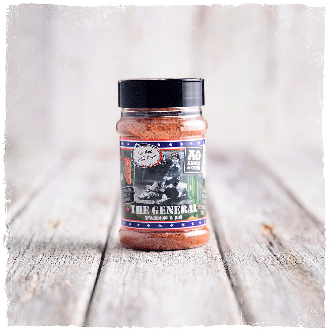 Angus & Oink | The General Tex Mex BBQ Seasoning | Authentic Deep Southern Flavour | Perfect for Beef, Lamb, Chicken & Vegetables | Gluten-Free | 200g