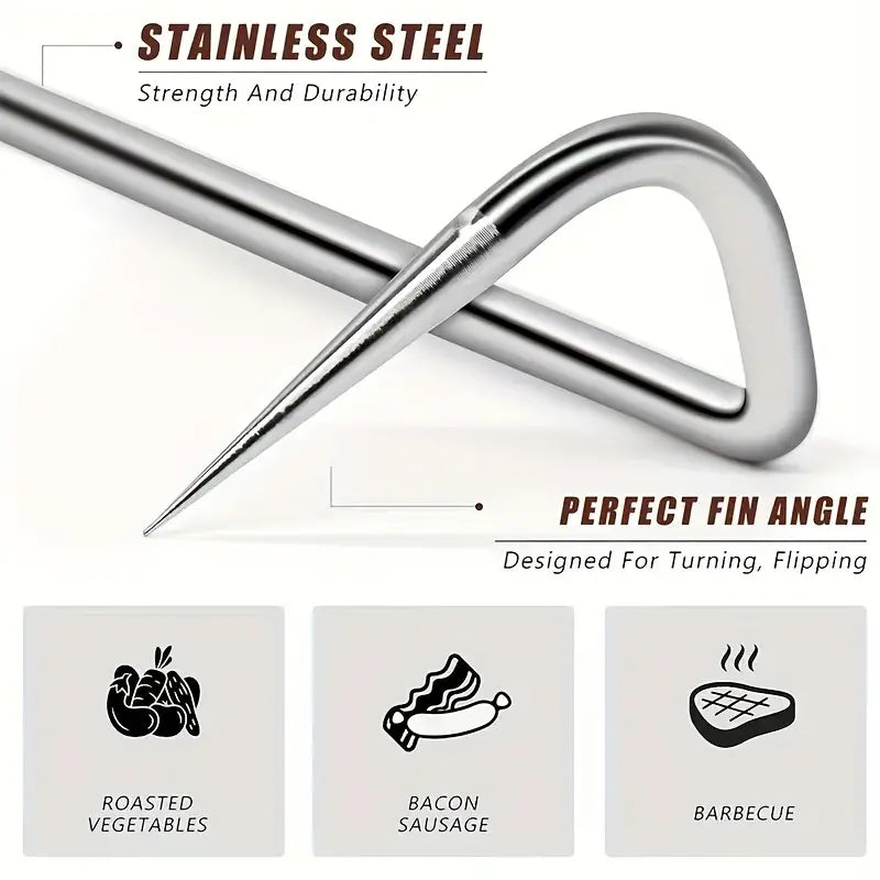 🔥Heavy duty 19" PigTail BBQ Flipper