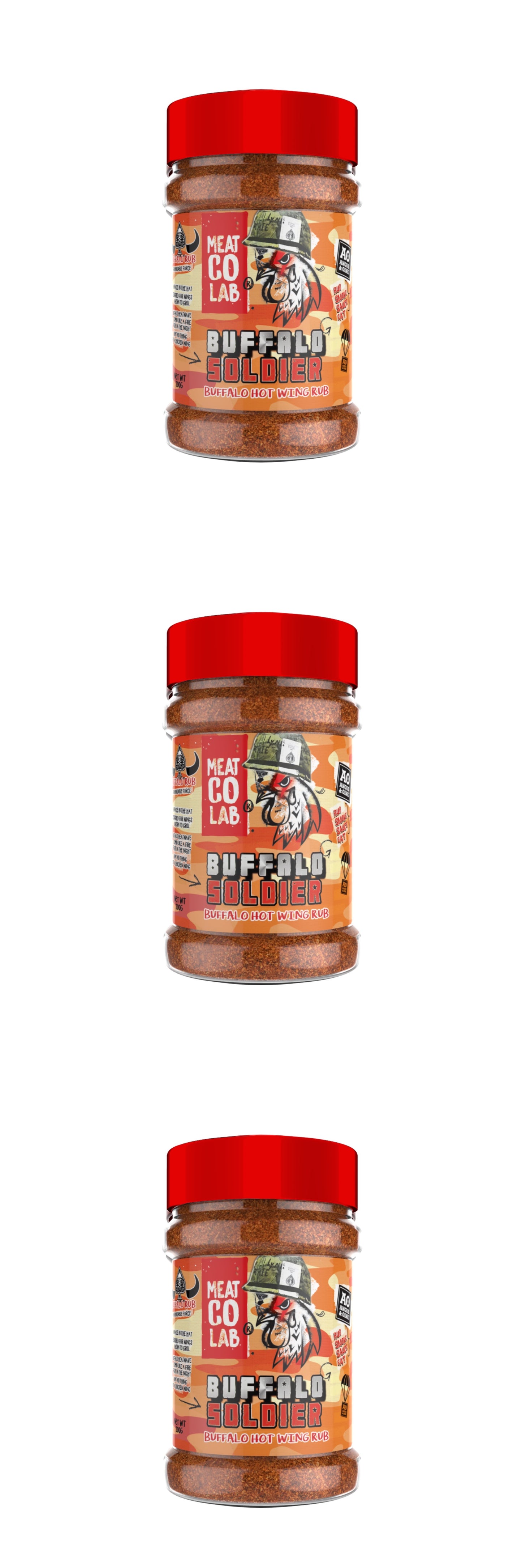 Angus & Oink | Buffalo Soldier Rub | Ultimate Spice Blend for Buffalo Wings | Unleash the Heat | Perfect for Grilling & Frying | Gluten-Free | 200g