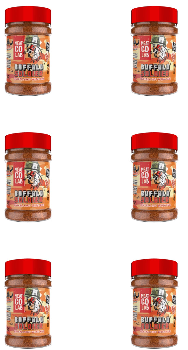 Angus & Oink | Buffalo Soldier Rub | Ultimate Spice Blend for Buffalo Wings | Unleash the Heat | Perfect for Grilling & Frying | Gluten-Free | 200g