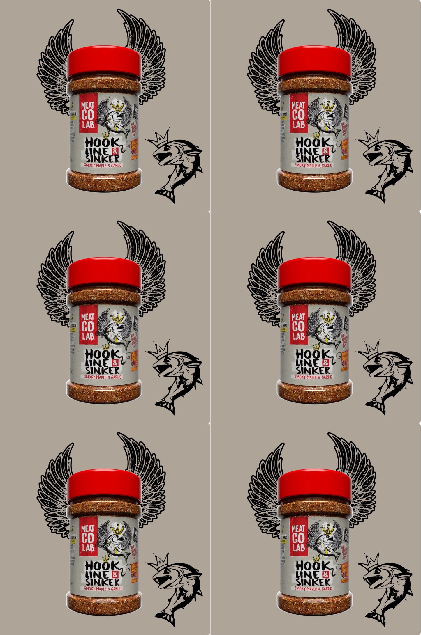 Angus & Oink | Hook Line & Sinker Rub | Maple Glazed Smoky Garlic | Perfect for Fish, Pork & Chicken | 210g