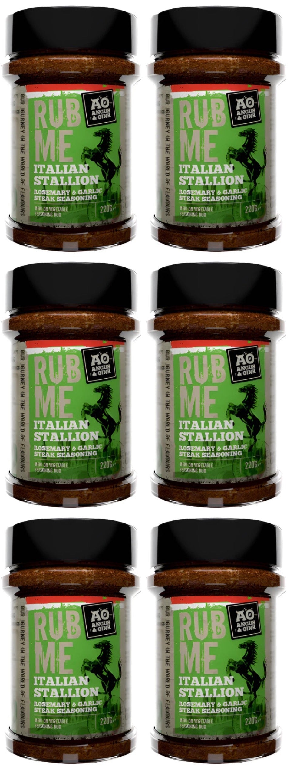 Angus & Oink | Italian Stallion BBQ Seasoning Rub | Inspired by Northern Italian Flavours | Perfect for Steak, Lamb & Pizza | 220g