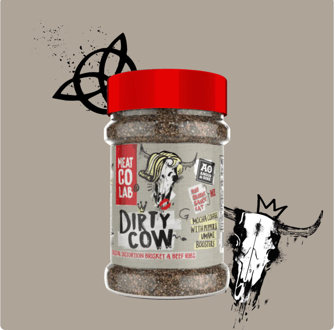 Angus & Oink | Dirty Cow Beef BBQ Rub | Bold Flavour for Brisket & Beef Ribs | Perfect for Low & Slow BBQ | Gluten-Free | 220g