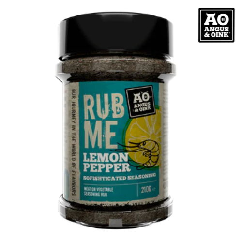 Angus & Oink | Lemon Pepper Seasoning | Sofishticated Citrus Flavour | Ideal for Seafood, Chicken & Pork | Fresh, Zesty & Herby | 235g