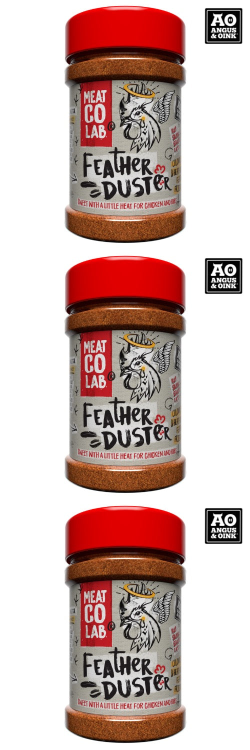 Angus & Oink | Feather Duster Rub | Sweet & Smokey Seasoning | Perfect for Chicken Wings & Pork | 200g